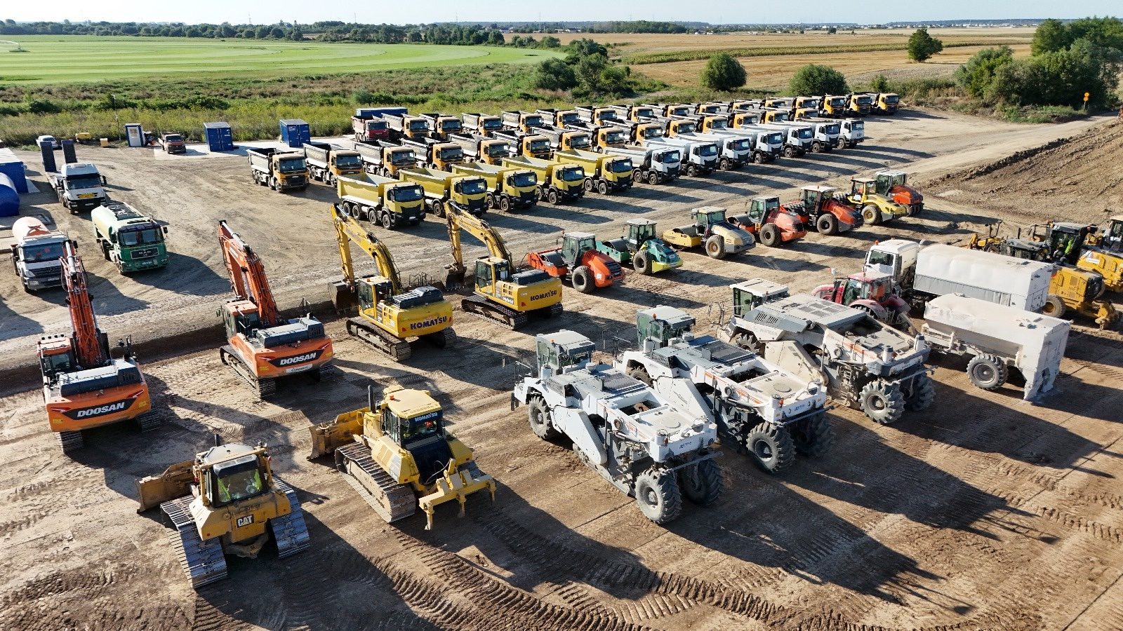 Machinery mobilized for the A0 North Lot 1 works