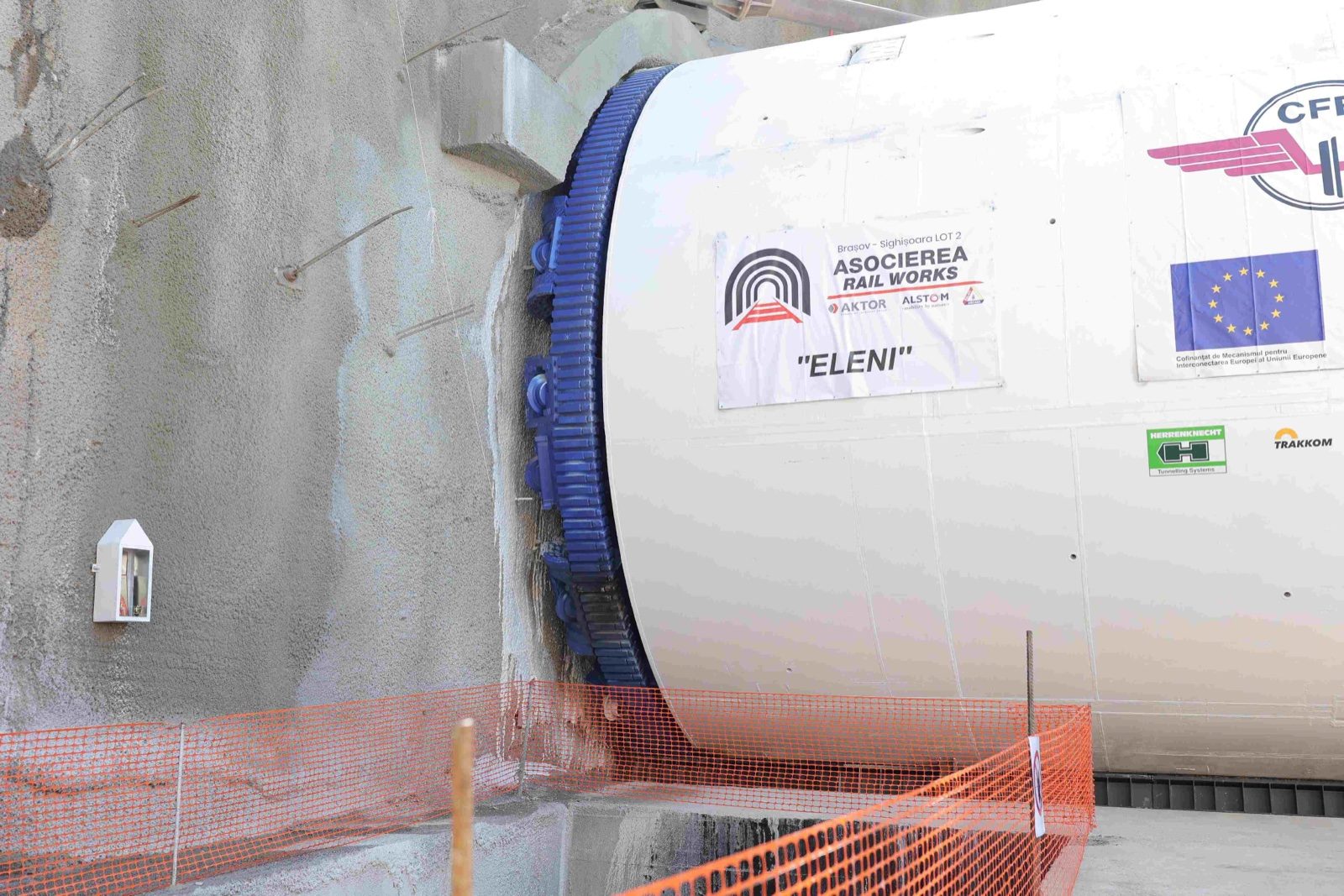 Tunnel boring machine Eleni ready to start excavation